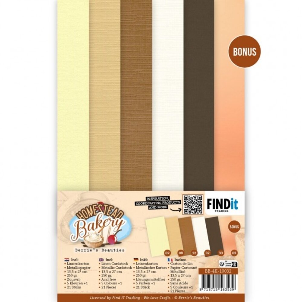 Berrie's Beauties Homestead Bakery 4K Linen Cardstock Pack (BB-4K-10032)