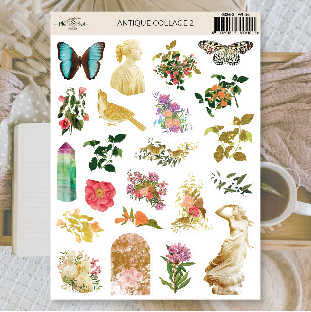 Plan & Plot Studio Antique Collage 2 Stickers (0326-2) Plan & Plot Studio Antique Collage 2 Stickers (0326-2)