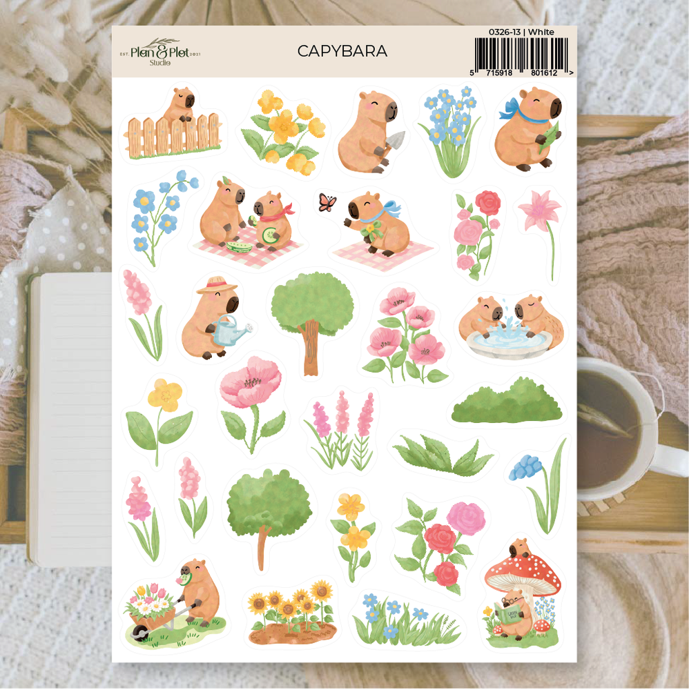 Plan & Plot Studio Capybara Stickers (0326-13)