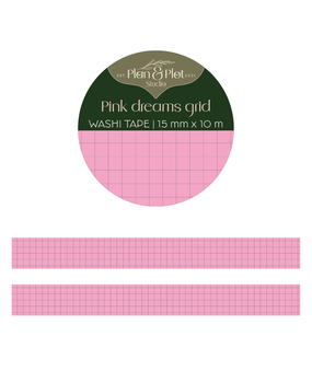Plan & Plot Studio Pink Dreams Washi Tape 15mm (WT159)
