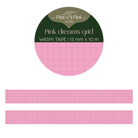 Plan & Plot Studio Pink Dreams Washi Tape 15mm (WT159)