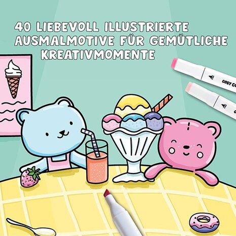 Topp Cosy Coloring Cotton Candy + 10 Alcohol Markers (18754)