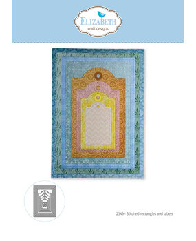 Elizabeth Craft Designs Beautiful Blooms Dies Stitched Rectangles and Labels (2349)