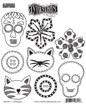 Ranger Dylusions Button It Cling Stamps (DYR10041)