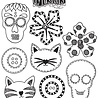 Ranger PRE-ORDER Dylusions Button It Cling Stamps (DYR10041)