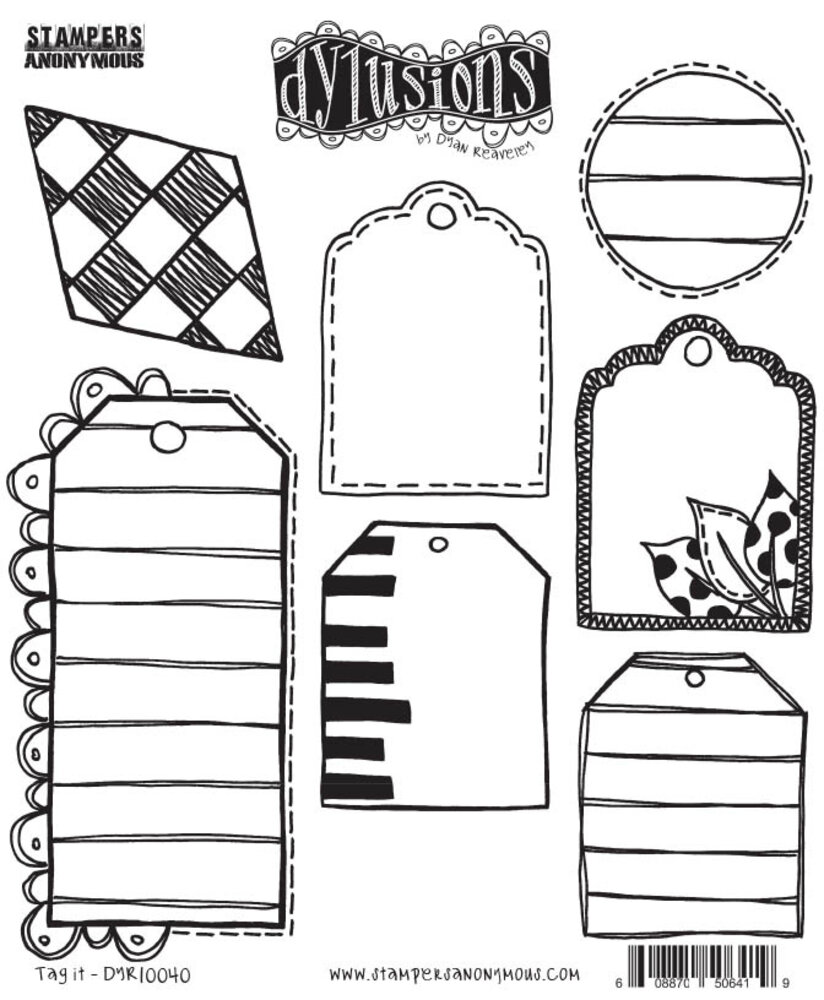 Ranger Dylusions Tag It Cling Stamps (DYR10040) Ranger Dylusions Tag It Cling Stamps (DYR10040)