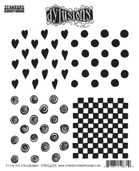 Ranger Dylusions It's in the Background Cling Stamps (DYR10039)