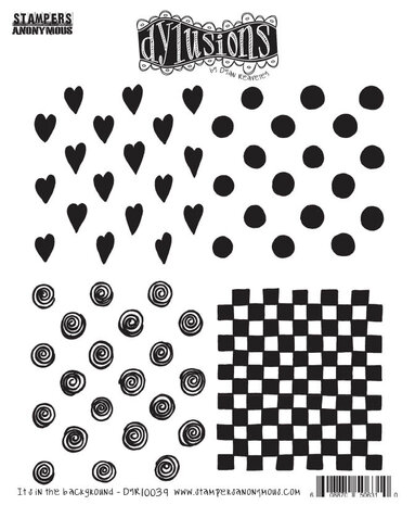 Ranger Dylusions It's in the Background Cling Stamps (DYR10039) Ranger Dylusions It's in the Background Cling Stamps (DYR10039)