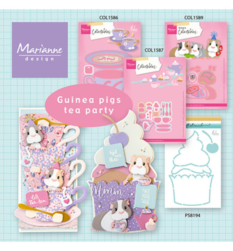 Marianne Design Collectables Tea Set (COL1587) Marianne Design Collectables Tea Set (COL1587)