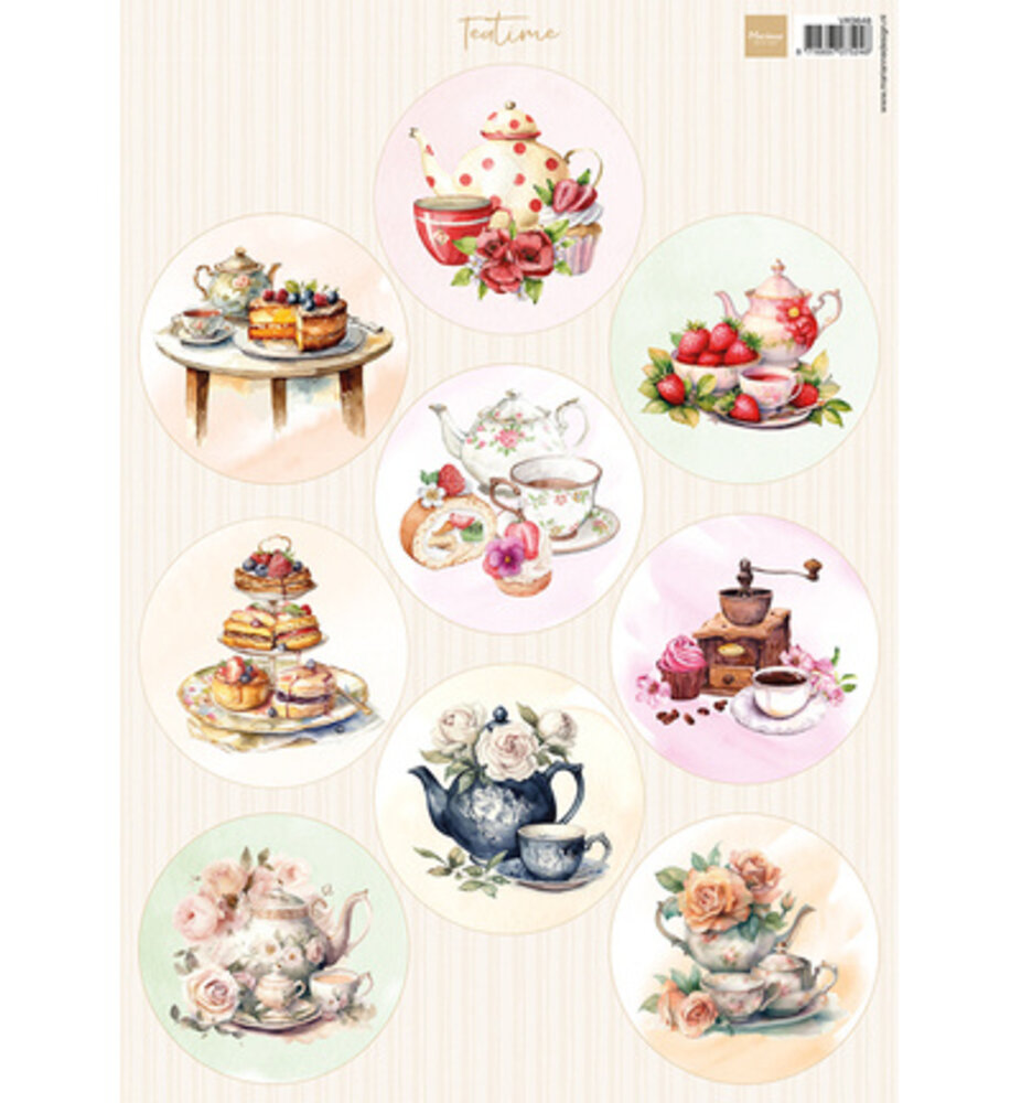 Marianne Design PRE-ORDER Knipvel A4 Circles Teatime (VK9648)
