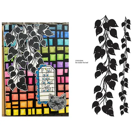 Ranger PRE-ORDER Dylusions The Bolder The Leaf Cling Stamps (DYR10044)