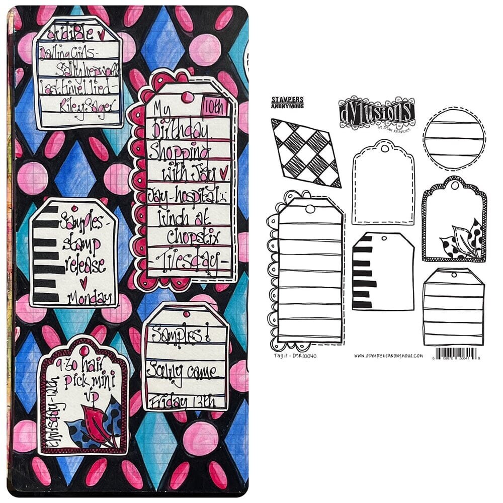 Ranger Dylusions Tag It Cling Stamps (DYR10040) Ranger Dylusions Tag It Cling Stamps (DYR10040)