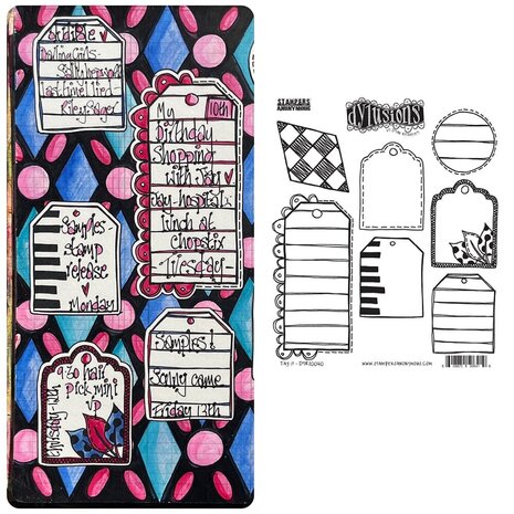 Ranger Dylusions Tag It Cling Stamps (DYR10040) Ranger Dylusions Tag It Cling Stamps (DYR10040)