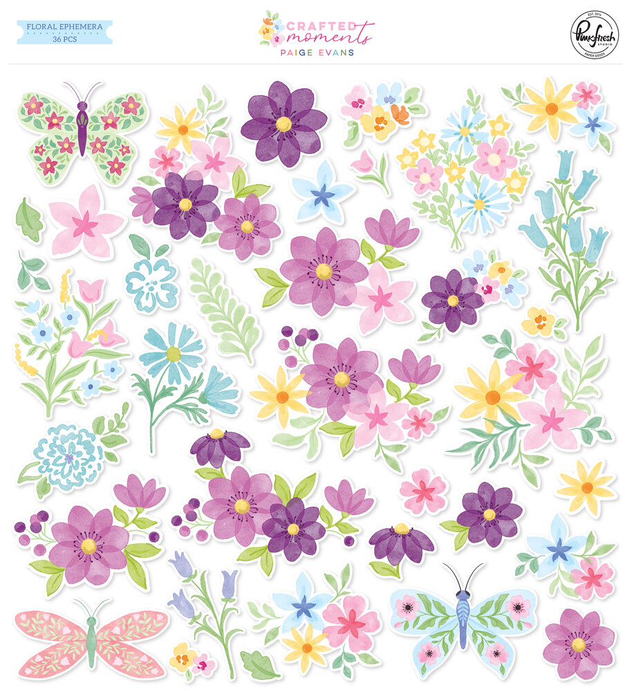 Pinkfresh Studio PRE-ORDER Crafted Moments Floral Ephemera (318026)