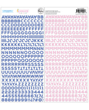 Pinkfresh Studio PRE-ORDER Crafted Moments Mini Puffy Alpha Stickers (318126)