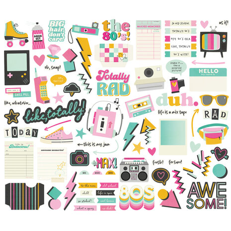 Simple Stories PRE-ORDER Totally 80's Bits & Pieces (26709)