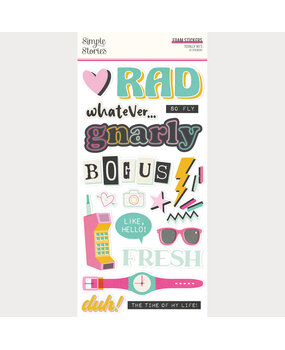 Simple Stories PRE-ORDER Totally 80's Foam Stickers (26710)