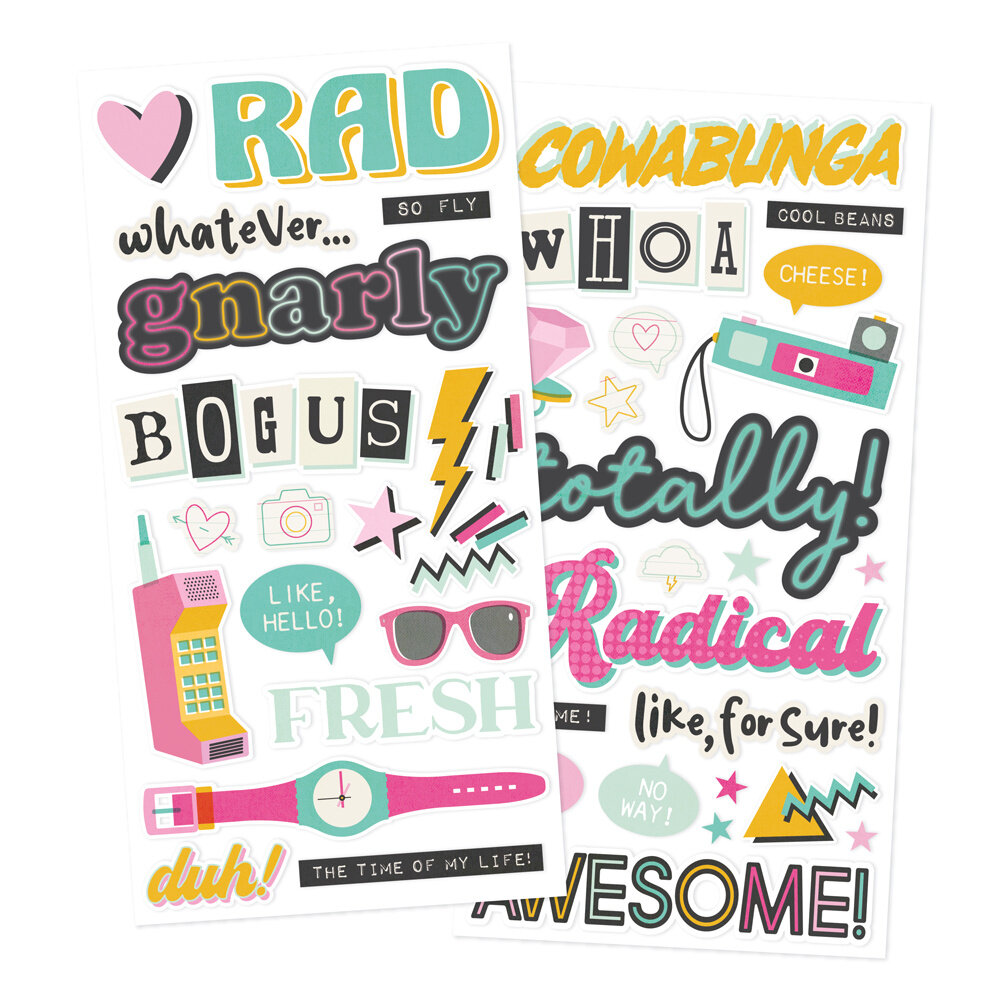 Simple Stories PRE-ORDER Totally 80's Foam Stickers (26710)