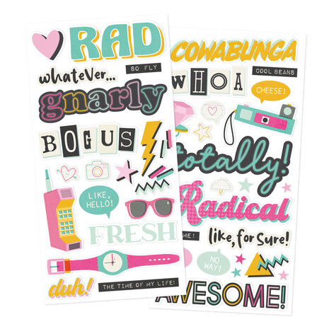 Simple Stories PRE-ORDER Totally 80's Foam Stickers (26710)