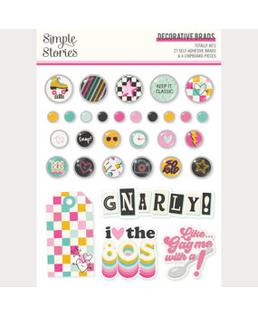 Simple Stories Totally 80's Decorative Brads (26711)