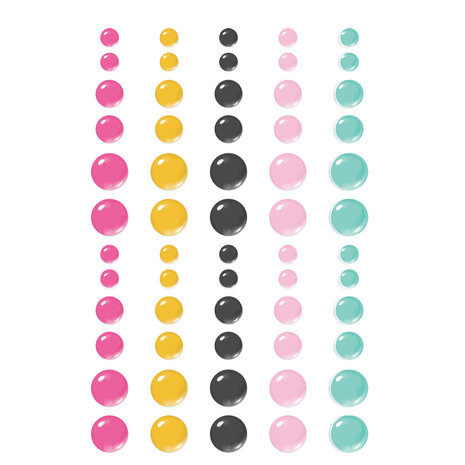 Simple Stories PRE-ORDER Totally 80's Glossy Enamel Dots (26712)