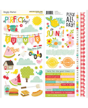 Simple Stories Sweet Summertime Cardstock Stickers Icons (26802)