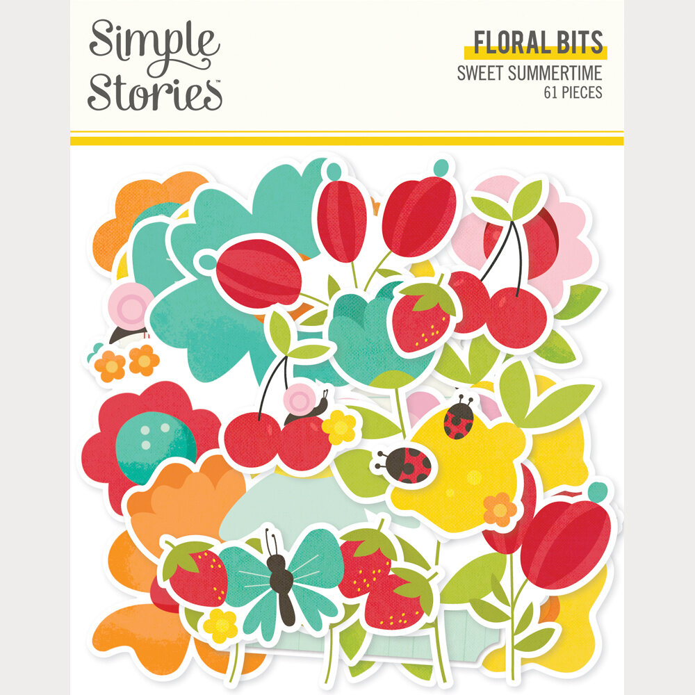 Simple Stories PRE-ORDER Sweet Summertime Floral Bits (26821)