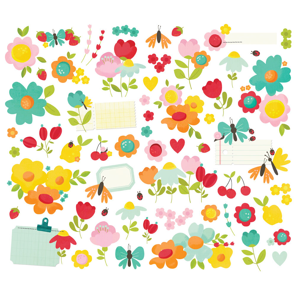 Simple Stories PRE-ORDER Sweet Summertime Floral Bits (26821)