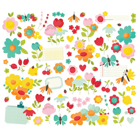 Simple Stories PRE-ORDER Sweet Summertime Floral Bits (26821)