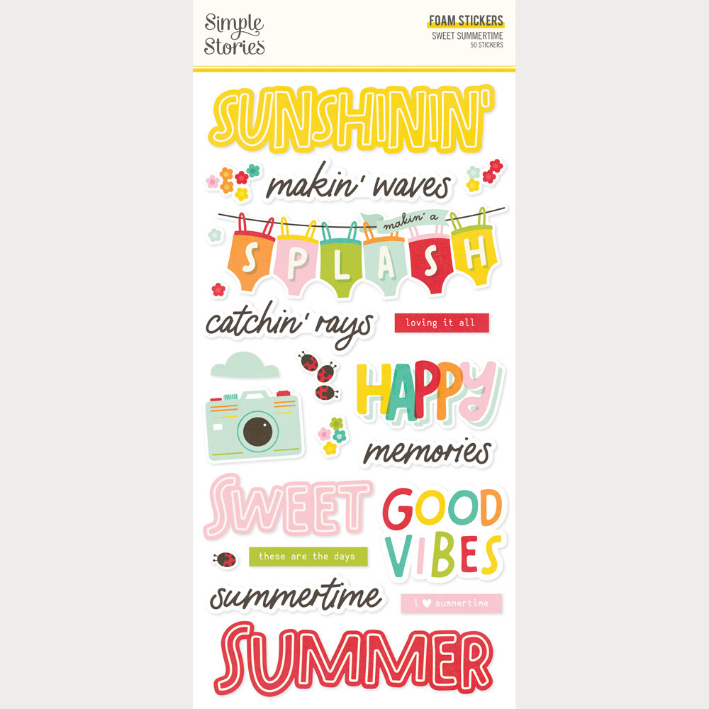 Simple Stories PRE-ORDER Sweet Summertime Foam Stickers (26822)