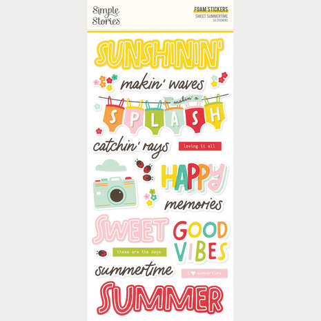 Simple Stories PRE-ORDER Sweet Summertime Foam Stickers (26822)