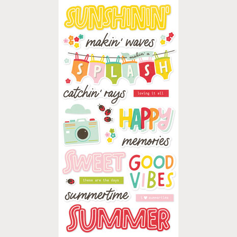 Simple Stories PRE-ORDER Sweet Summertime Foam Stickers (26822)
