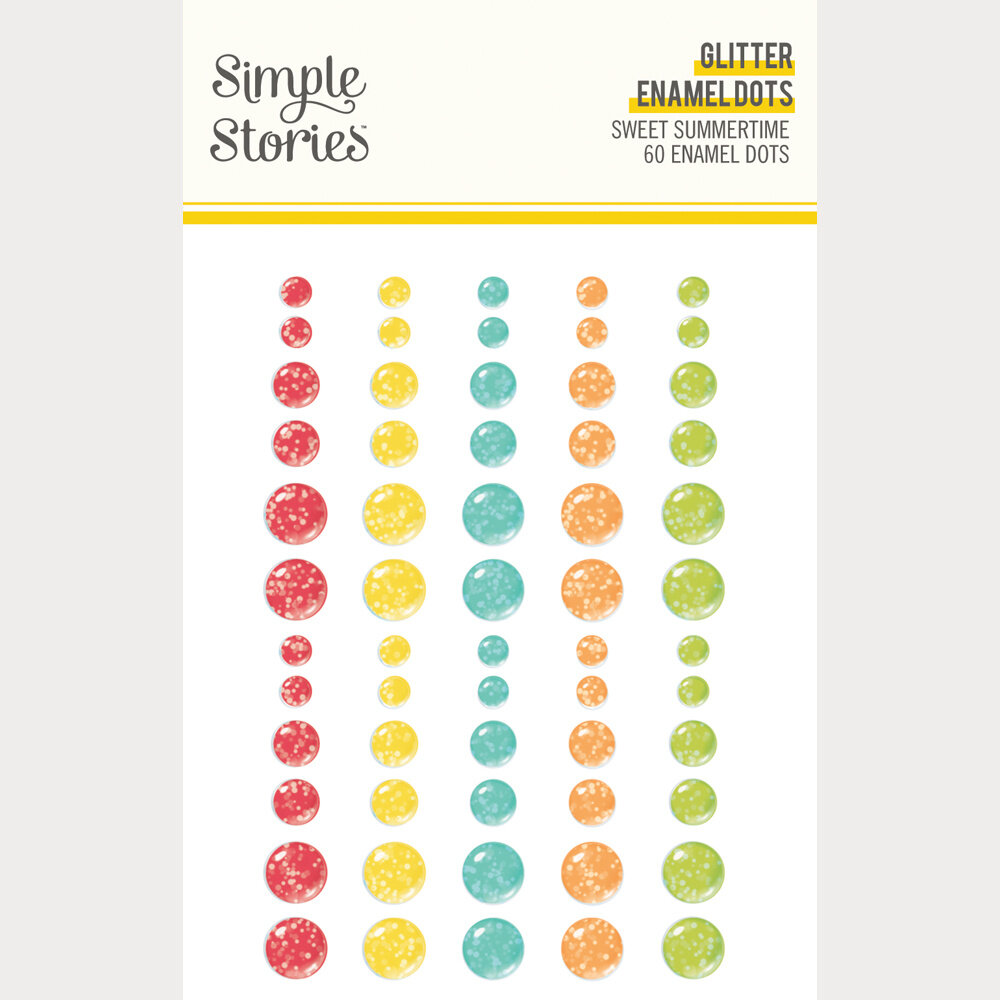 Simple Stories PRE-ORDER Sweet Summertime Glitter Enamel Dots (26824) Simple Stories PRE-ORDER Sweet Summertime Glitter Enamel Dots (26824)