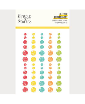 Simple Stories Sweet Summertime Glitter Enamel Dots (26824)