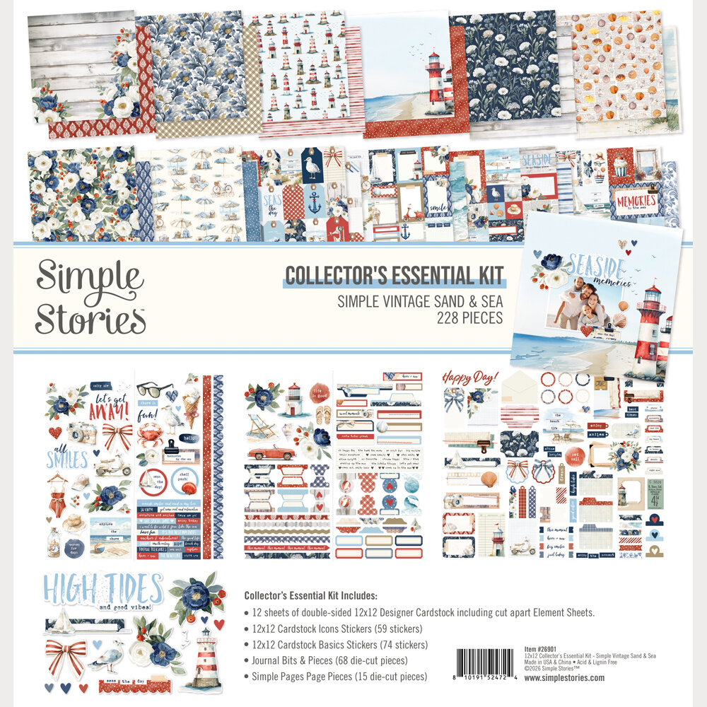 Simple Stories Simple Vintage Sand & Sea Collectors Essentials Kit (26901) Simple Stories Simple Vintage Sand & Sea Collectors Essentials Kit (26901)