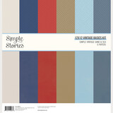 Simple Stories PRE-ORDER Simple Vintage Sand & Sea 12x12 Inch Vintage Basics Kit (26916)
