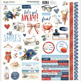 Simple Stories PRE-ORDER Simple Vintage Sand & Sea Cardstock Stickers Icons (26902)