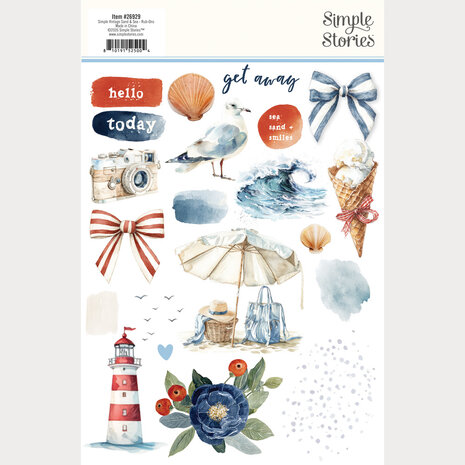 Simple Stories Simple Vintage Sand & Sea Rub Ons (26929) Simple Stories Simple Vintage Sand & Sea Rub Ons (26929)