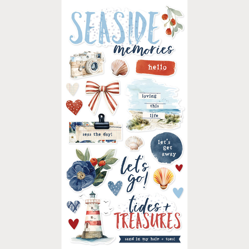 Simple Stories PRE-ORDER Simple Vintage Sand & Sea Foam Stickers (26930)