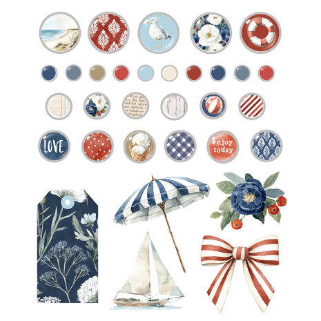 Simple Stories Simple Vintage Sand & Sea Decorative Brads (26931) Simple Stories Simple Vintage Sand & Sea Decorative Brads (26931)