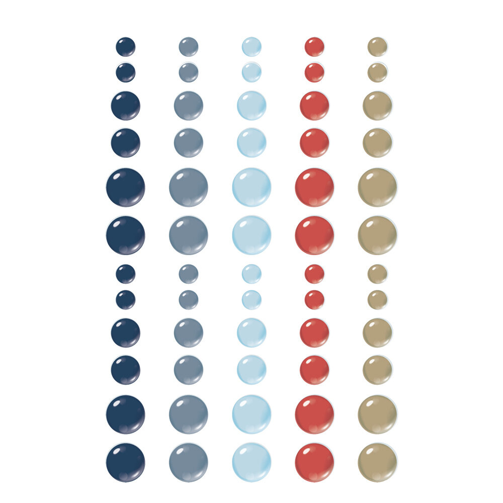 Simple Stories Simple Vintage Sand & Sea Glossy Enamel Dots (26932) Simple Stories Simple Vintage Sand & Sea Glossy Enamel Dots (26932)