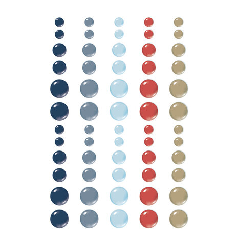 Simple Stories Simple Vintage Sand & Sea Glossy Enamel Dots (26932) Simple Stories Simple Vintage Sand & Sea Glossy Enamel Dots (26932)