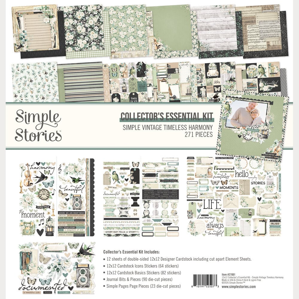 Simple Stories PRE-ORDER Simple Vintage Timeless Harmony Collectors Essentials Kit (27001)