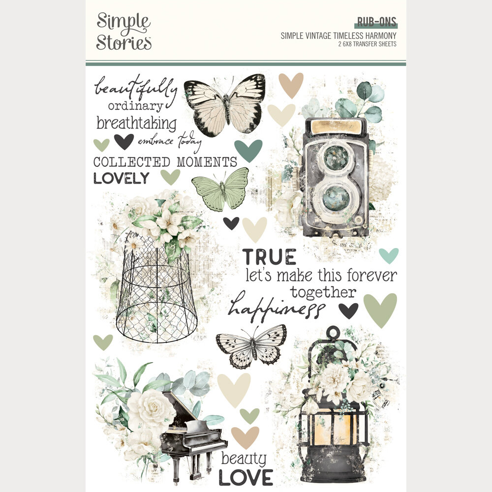 Simple Stories PRE-ORDER Simple Vintage Timeless Harmony Rub Ons (27029)