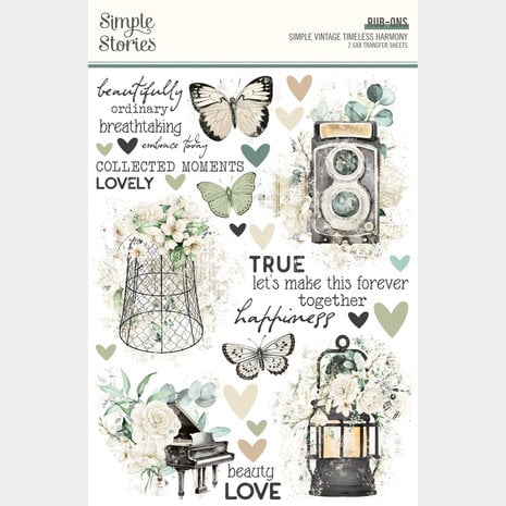 Simple Stories PRE-ORDER Simple Vintage Timeless Harmony Rub Ons (27029)