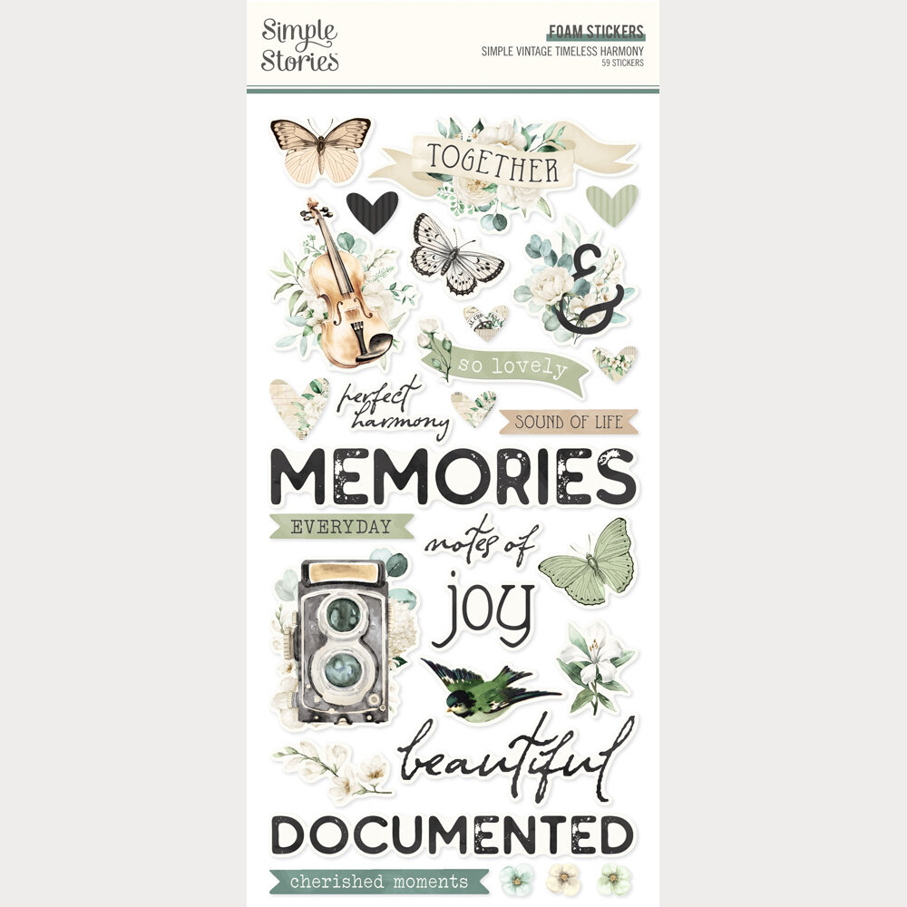 Simple Stories Simple Vintage Timeless Harmony Foam Stickers (27030) Simple Stories Simple Vintage Timeless Harmony Foam Stickers (27030)