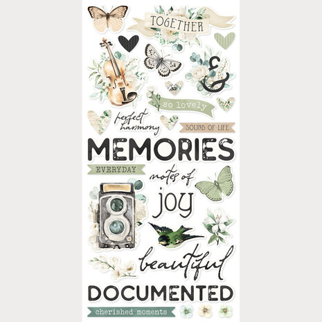 Simple Stories PRE-ORDER Simple Vintage Timeless Harmony Foam Stickers (27030)