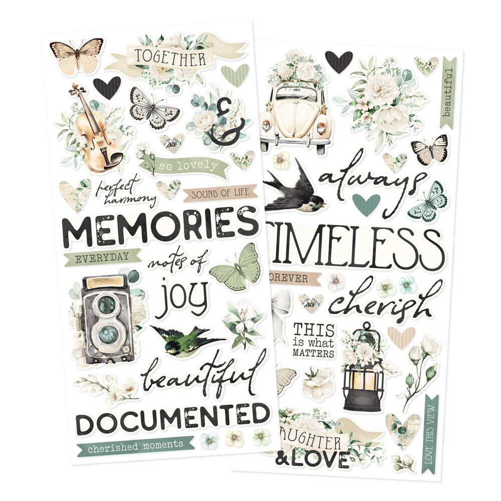 Simple Stories PRE-ORDER Simple Vintage Timeless Harmony Foam Stickers (27030)