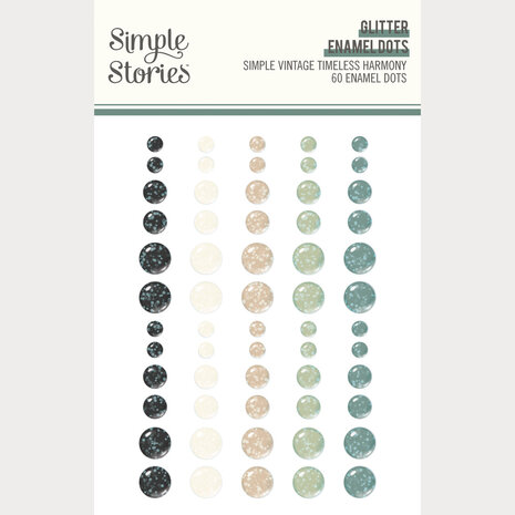 Simple Stories PRE-ORDER Simple Vintage Timeless Harmony Glitter Enamel Dots (27032) Simple Stories PRE-ORDER Simple Vintage Timeless Harmony Glitter Enamel Dots (27032)