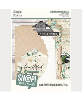 Simple Stories PRE-ORDER Simple Vintage Timeless Harmony SN@P! 6x8 Inch Binder Inserts (27034)